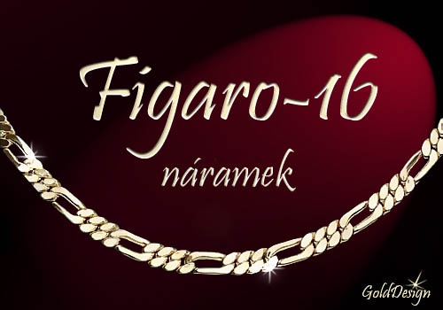 Figaro 16-náramek zlacený